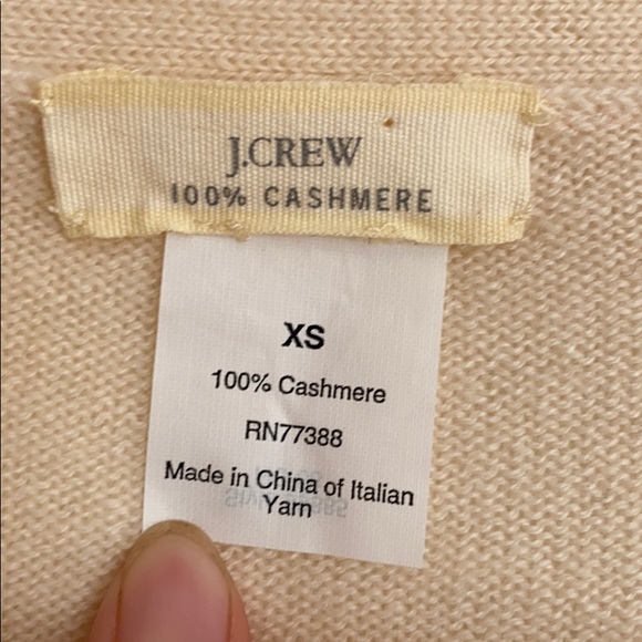 J. Crew 100% Cashmere Cardigan in Cream - Picture 3 of 11